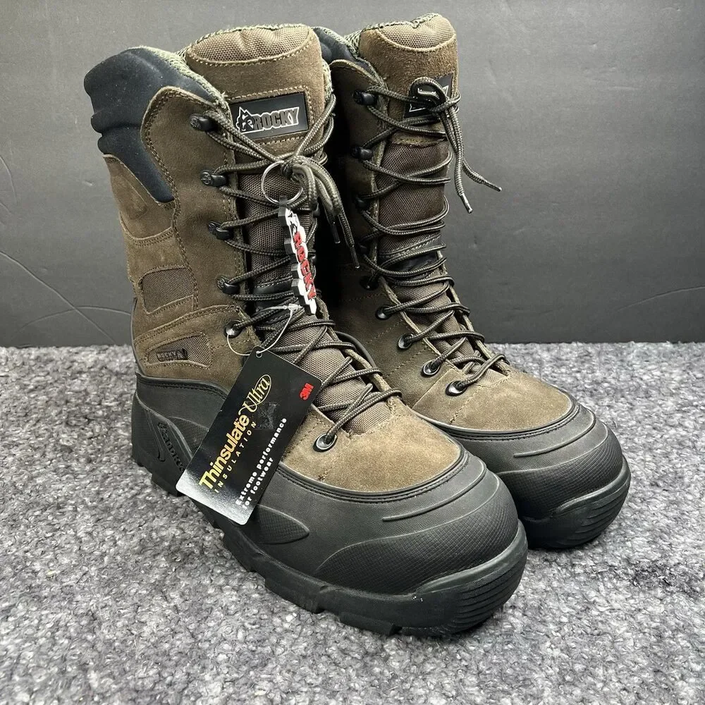 NEW Rocky BlizzardStalker Pro Waterproof 1200G Insulated Boots Men's Sz 13 NWOB